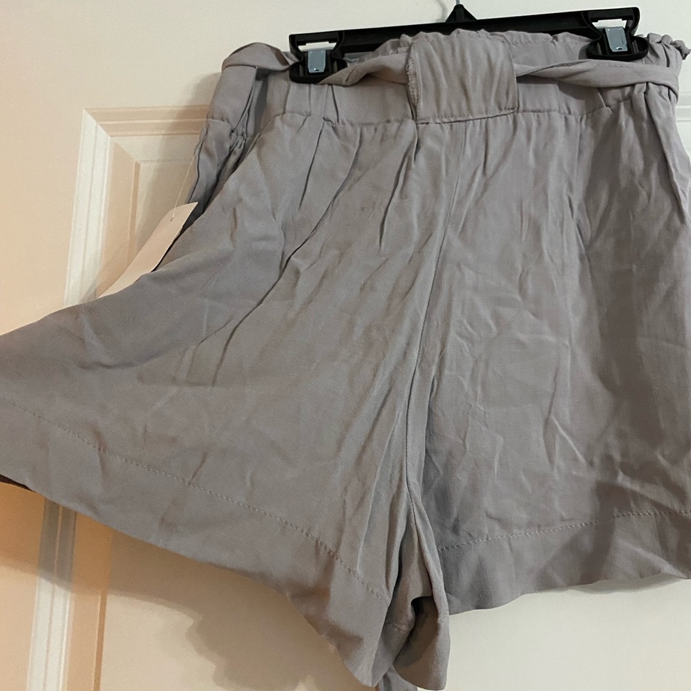 NWT Belk Indigo Rein Grey Front Tie Shorts - Picture 8 of 8